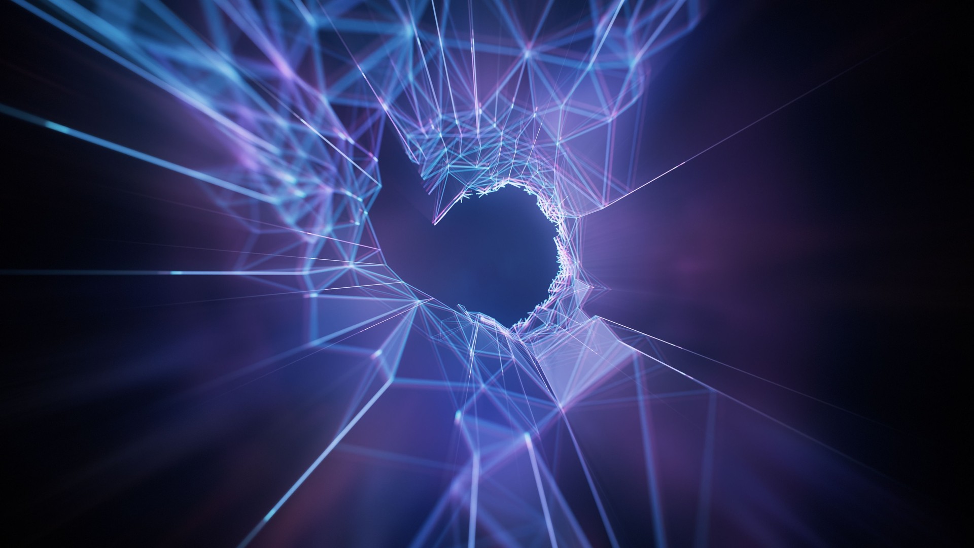 Flying Through Emerging Wireframe Tunnel - Technology, Innovation, Computer Network